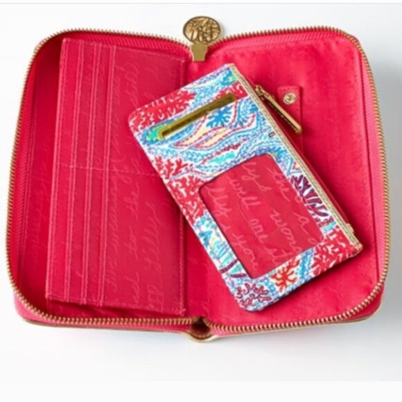Lilly Pulitzer Let Minnow Change It Up Wallet & detachable coin/card keeper NEW - Picture 2 of 14